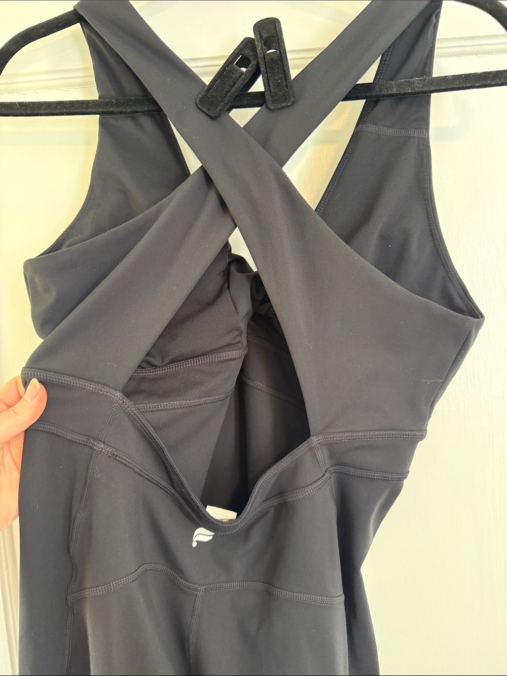 Fabletics Oasis Twist Front Black Jumpsuit - Picture 7 of 9